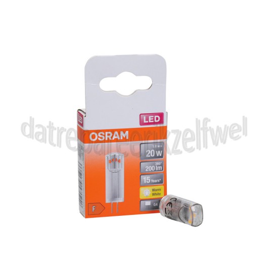 Foto van Osram Ledlamp LED ST Pin CL20 G4 1,8W, 2700K, 200lm 