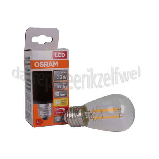 Foto van Osram Ledlamp LED Mini Edison ST45 Dim E27 4,8W, 2200K, 360lm 