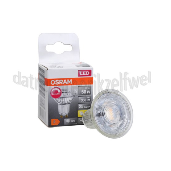 Foto van Osram Ledlamp LED Star PAR16 GL50 Dim GU10 4,5W, 2700K, 350lm 