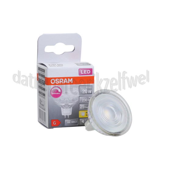 Foto van Osram Ledlamp LED Superstar MR16 Dim GU5.3 3,4W, 2700K, 230lm 