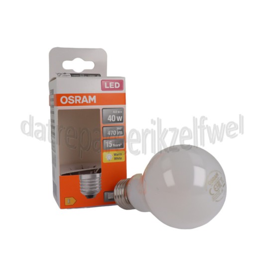 Foto van Osram Ledlamp LED Retrofit Classic A40 E27 Mat 4,0W, 2700K, 470lm 
