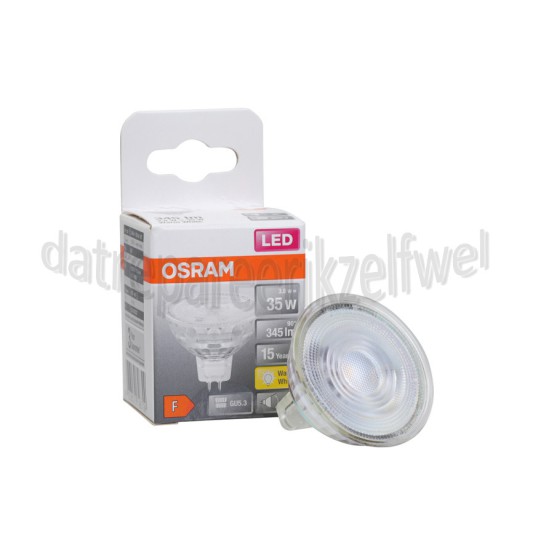 Foto van Osram Ledlamp LED Star MR16 GU5.3 3,8W GU5.3 345lm 2700K 