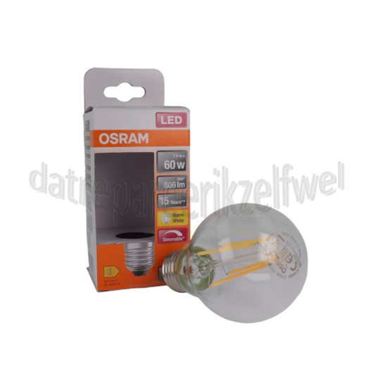 Foto van Osram Ledlamp LED Retrofit Classic A60 E27 Helder 7W, 2700K, 806lm 