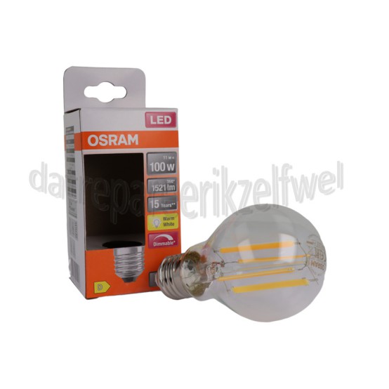 Foto van Osram Ledlamp LED Retrofit Classic A100 Dimbaar E27 Helder 11,0W, 2700K, 1521lm 