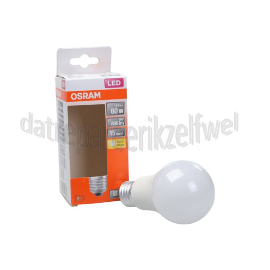 Foto van Osram Ledlamp LED Star Classic A60 E27 Mat 8,0W, 2700K, 806lm 