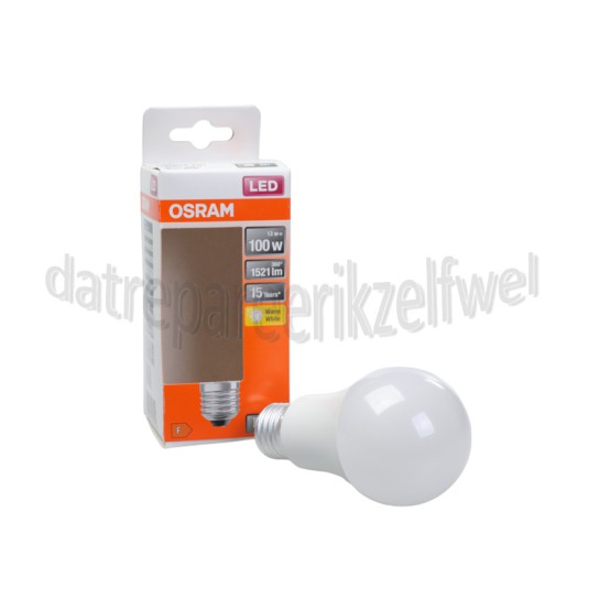 Foto van Osram Ledlamp LED Star Classic A100 E27 Mat 13,0W, 2700K, 1521lm 