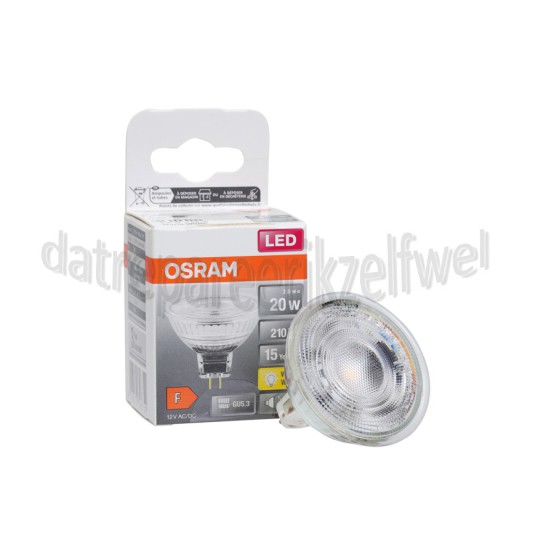 Foto van Osram Ledlamp LED Star MR16 GU5.3 2,6W GU5.3 210lm 2700K 