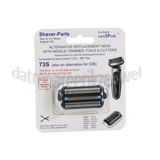 Foto van NewSPeak Scheerblad 73S Chroom Series 7 