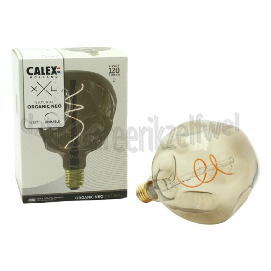 Foto van Calex Ledlamp XXL Organic Neo natural E27 4W 120Lm 1800K Dimbaar 