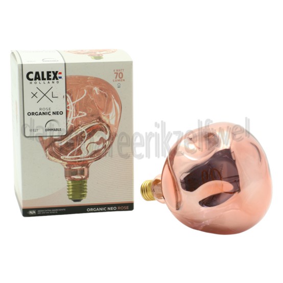 Foto van Calex Ledlamp XXL Organic Neo Rose E27 4W 70Lm 1800K Dimbaar 