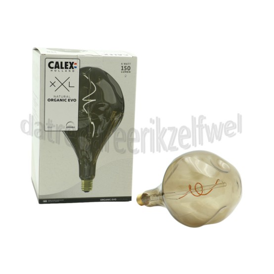 Foto van Calex Ledlamp XXL Organic Evo Natural Flex Filament E27 6W 150Lm 1800K Dimbaar 