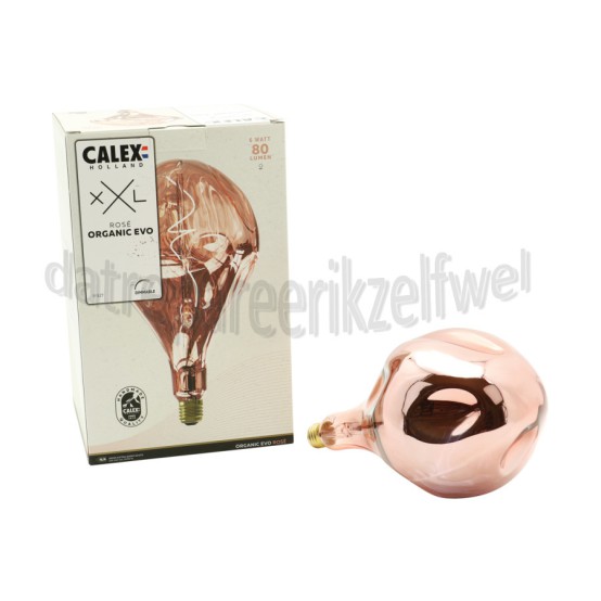 Foto van Calex Ledlamp XXL Organic Evo Rose E27 6W 80Lm 1800K Dimbaar 