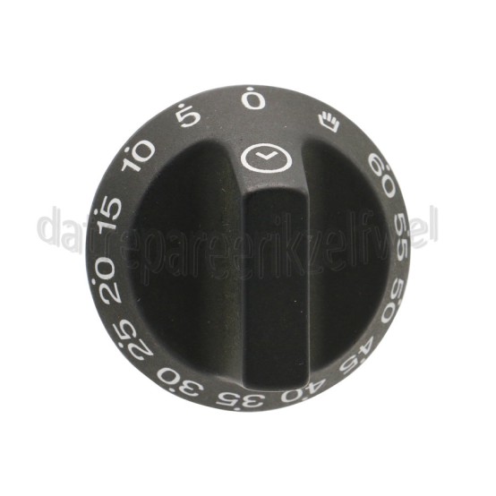 Foto van Smeg Knop Timer, zwart ALFA43, ALFA135XP 