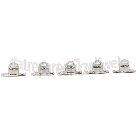 Foto van Deltafix Tourniquetsluiting Tourniquetsluiting 17 x 11mm Nikkel, 5 stuks Ovale zeilringen 