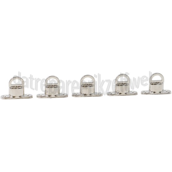 Foto van Deltafix Tourniquetsluiting Tourniquetsluiting 22 x 14mm Nikkel, 5 stuks Ovale zeilringen 