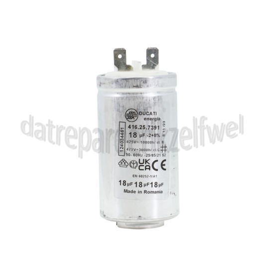 Foto van Condensator 18uF Ducati T66770IH3, T96695IH, EDH3887GNE 
