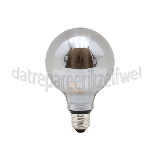 Foto van Calex Ledlamp LED Glasfiber Titanium G95 SMD E27 3,5W 40lm 2000K Dimbaar 
