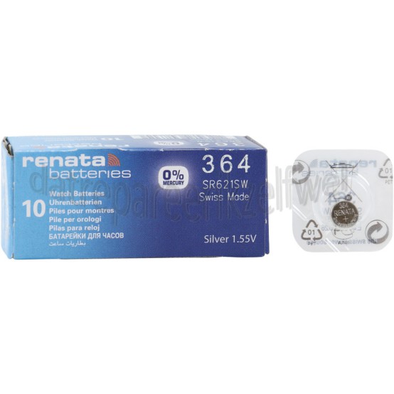 Foto van Renata Batterij knoopcell zilveroxide 1,55V Renata 364 Silver Oxide Low Drain A1 
