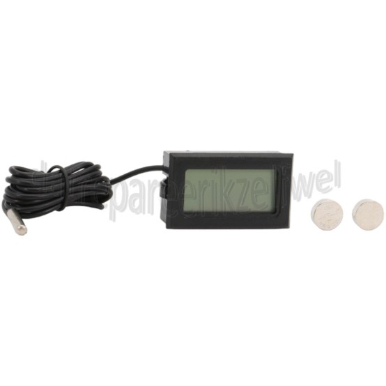 Foto van Thermometer Digitaal, -50 tot +110 graden Zwart Diepvriezers, koelkasten 