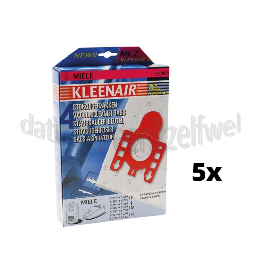 Foto van Kleenair Stofzuigerzak Micro Fleece 4 stuks F-H-J-M 