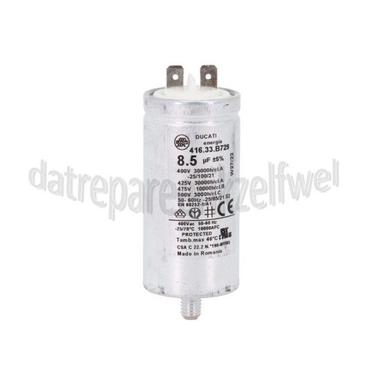 Foto van Condensator 8,5uF IDCAG35BECOEU, IDCA735BEU, TCD851AXEU 