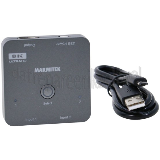 Foto van Marmitek Switchgear Connect 720 HDMI Switch 8K 8K 60Hz - 4K 120Hz - HDMI 2.1 - 2 in / 1 uit 