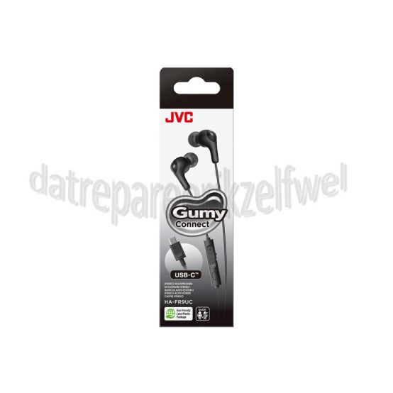 Foto van JVC Hoofdtelefoon Gumy Connect mic/remote, Black USB-C 