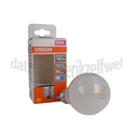Foto van Osram Ledlamp LED Retrofit Classic A40 E27 Mat 4,0W, 4000K, 470lm 