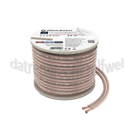 Foto van Oehlbach Luidsprekerkabel Performance 2x2,5mm Transparant Rol 10 meter 