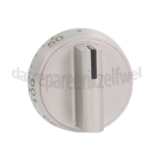 Foto van Inventum Knop Temperatuur, grijs VFG5020GRVS, VFG6034WGRVS 