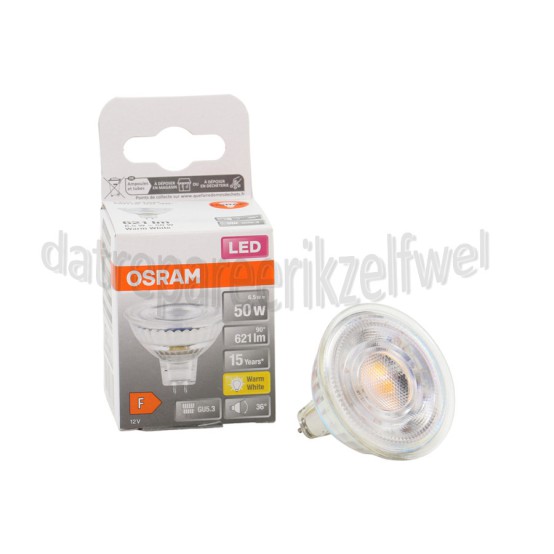 Foto van Osram Ledlamp LED Star MR16 36 graden 6,5W 621lm GU5.3 2700K 