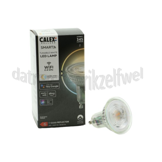Foto van Calex Ledlamp Smart LED Reflector lamp GU10 CCT 220-240V, 4,9W, 345lm, 2200-4000K 