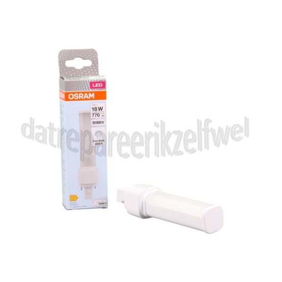 Foto van Osram Ledlamp LED Dulux D18 G24D-2 7W 770lm 4000K 
