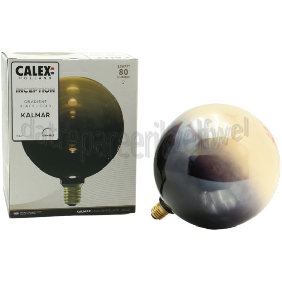 Foto van Calex Ledlamp Calex Inception Kalmar Gradient Black Gold E27 3,5W 80Lm 1800K Dimbaar 