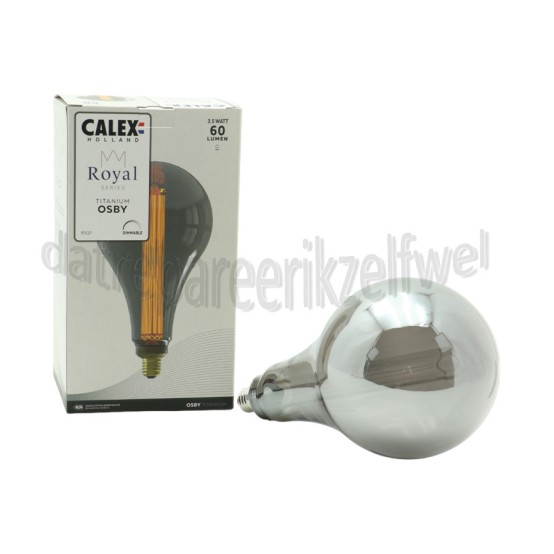 Foto van Calex Ledlamp Royal Osby Titanium E27 3,5W 60Lm 2000K Dimbaar 