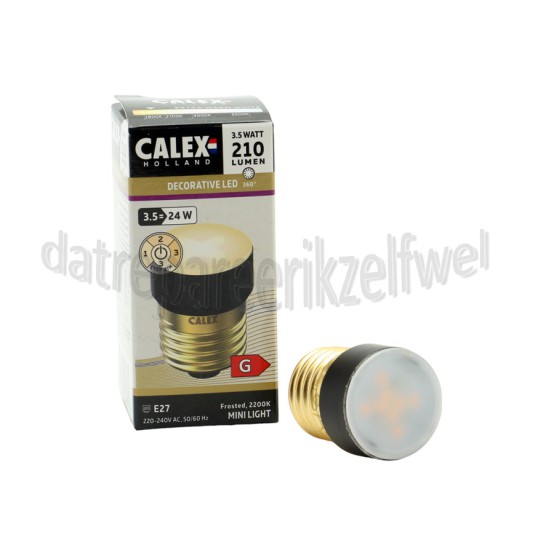 Foto van Calex Ledlamp LED Mini Light Black Ring SMD E27 3,5W 210lm 2200K 
