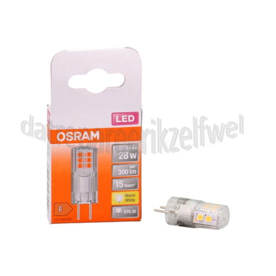 Foto van Osram Ledlamp LED Pin 28 GY6.35 2.6W 300lm 2700K 