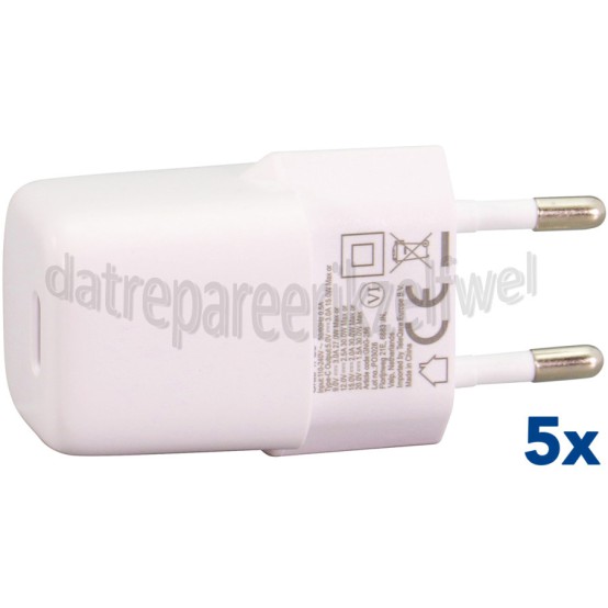 Foto van Grab 'n Go USB Oplader 30W USB-C PD Wall Charger, Wit Universeel gebruik 