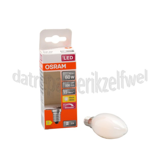 Foto van Osram Ledlamp LED-lamp, fitting E14, 2700 K 5,5W E14 806lm 2700K 