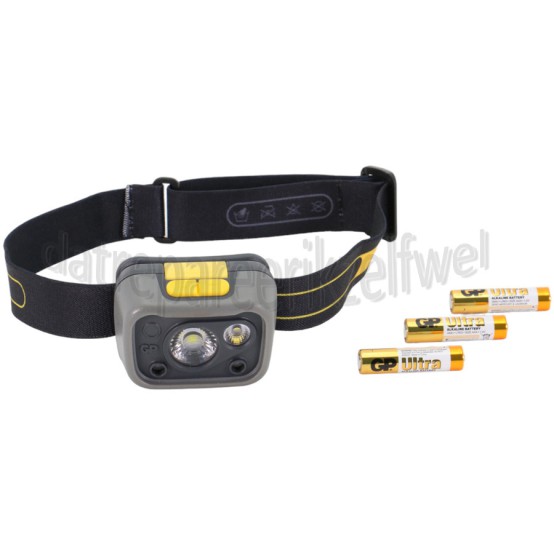 Foto van GP Werklamp Discovery LED Hoofdlamp 375 Lumen, 3x AAA batterijen 
