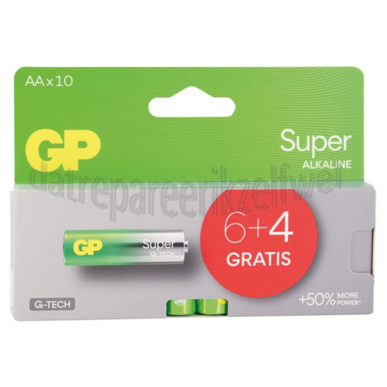 Foto van GP Batterij AA LR06 1,5V Multipack Potlood Super Alkaline 