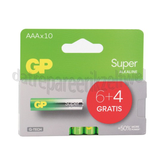 Foto van GP Batterij AAA LR03 1,5V Multipack Potlood Super Alkaline 