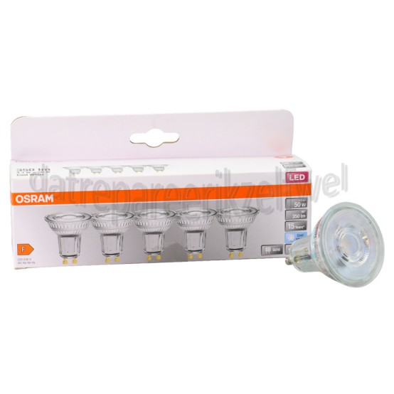 Foto van Osram Ledlamp LED PAR16 36 graden 4,3W GU10 350lm 4000K 