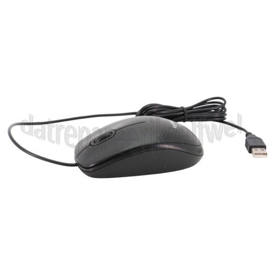 Foto van Logitech Muis M100 Zwart 1000 DPI, link- en rechtshandig, bedraad 