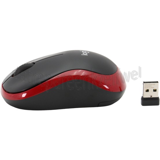 Foto van Logitech Muis M185 Rood 1000 DPI, Draadloos 