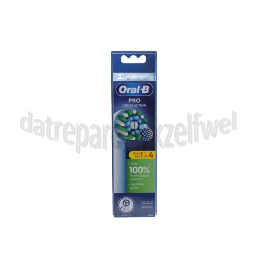 Foto van OralB Tandenborstelset Pro Cross Action White Oral-B tandenborstels 