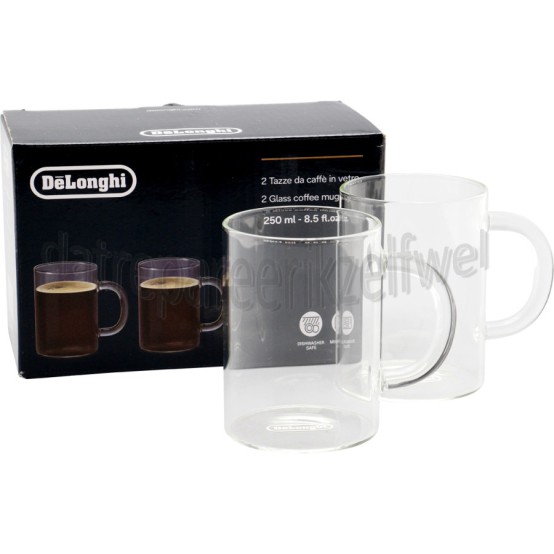 Foto van DeLonghi Kopjes Koffieglazenset Americano, Nespresso, Dolce Gusto, Filterkoffie 