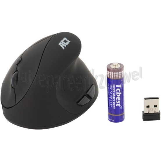 Foto van ACT Muis Ergonomische muis, draadloos, Zwart 1600 DPI 