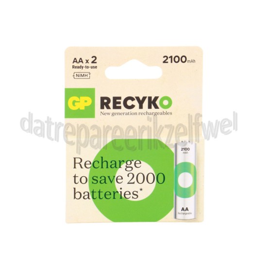 Foto van GP Batterij ReCyko+ Oplaadbaar AA 2100mAh NiMH 