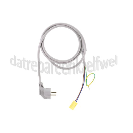 Foto van Samsung Aansluitkabel Snoer Grijs, Lengte 1,5 m. WW70K5400WW, DV90K6000CW 